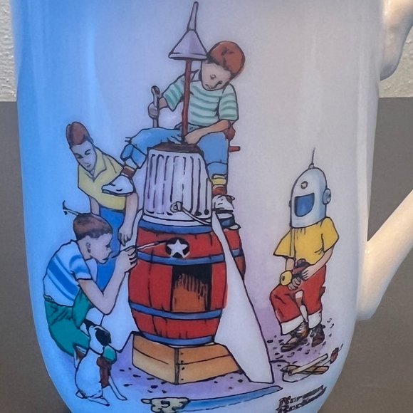 Set of 3 Vintage NORMAN ROCKWELL "Good Old Days" Collection Mugs / Cups 1982 - Picture 7 of 11